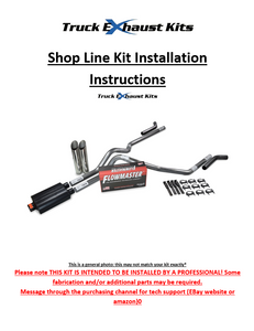 Shopline Dual Exhaust Kit Instructions