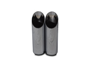 Chrome Tip Slash Cut Weld-On 12" x 3.5" x 3" 