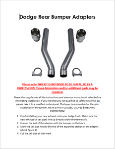 Dodge Bumper Adapter Instructions