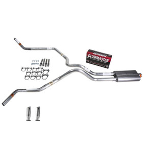 Dakota 97-05 dual exhaust 2.5 MA pipe Flowmaster 50 RC Tip Corner exit