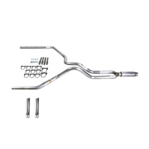 Dakota 97-05 dual exhaust 2.5 MA pipe Glass Pack muffler RW Tip