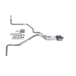 Ram 04-06 dual exhaust 2.5 SS pipe 1 chamber muffler  Side Exit