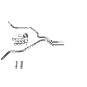 F150 05-06 dual exhaust 2.5 SS pipe No Muffler  RW Tip Corner exit