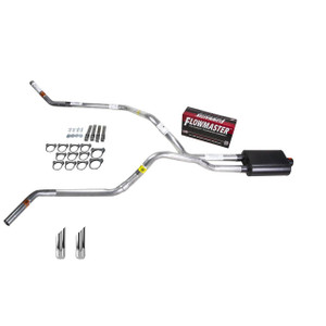 F150 07-13 dual exhaust 2.5 pipe Flowmaster Super 40 SW Tip Corner exit