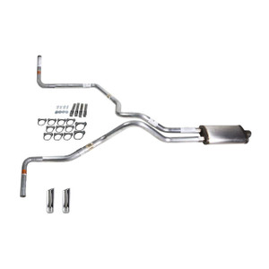 F150 07-13 dual exhaust 2.5 SS pipe Stainless muffler RW Tip Side Exit