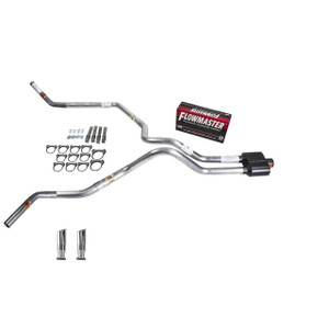 F150 07-13 dual exhaust 2.5 SS pipe Flowmaster Super 10 RC Tip Corner exit