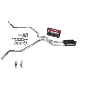 F150 07-13 dual exhaust 2.5 SS pipe Flowmaster Super 44 SW Tip Corner exit
