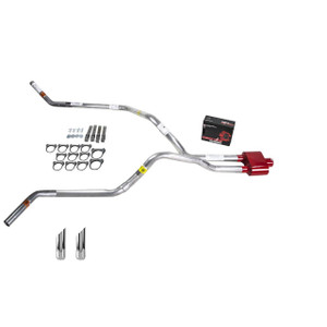Dakota 87-96 dual exhaust 2.5 pipe Cherry Bomb Extreme SW Tip Corner exit