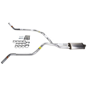 Dakota 87-96 dual exhaust 2.5 pipe Stainless muffler  Corner exit