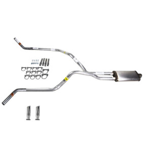 Dakota 87-96 dual exhaust 2.5 pipe Stainless muffler RC Tip Corner exit