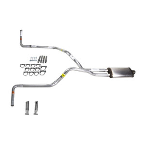 Dakota 87-96 dual exhaust 2.5 pipe Stainless muffler RC Tip Side Exit