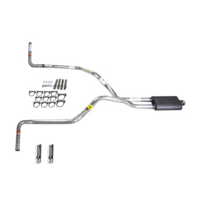 Silverado 88-95 dual exhaust 2.25 pipe Flowsound Muffler RW Tip Side Exit