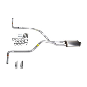 Dakota 87-96 dual exhaust 2.5 pipe Stainless muffler SW Tip Side Exit