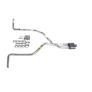 Dakota 87-96 dual exhaust 2.5 pipe 1 chamber muffler  Side Exit