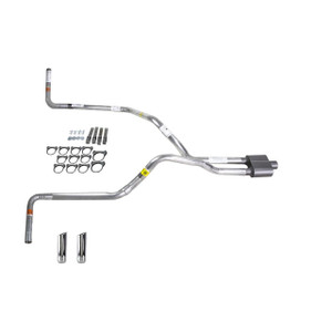 Dakota 87-96 dual exhaust 2.5 pipe 1 chamber muffler RW Tip Side Exit