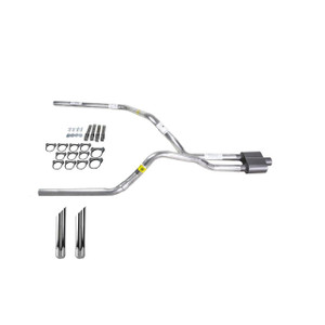 Dakota 87-96 dual exhaust 2.5 pipe 1 chamber muffler SW Tip