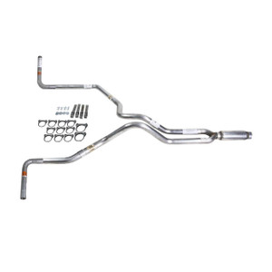 Silverado 88-95 dual exhaust 2.5 SS pipe Glass Pack muffler  Side Exit