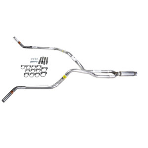 Dakota 87-96 dual exhaust 2.5 pipe Glass Pack muffler  Corner exit