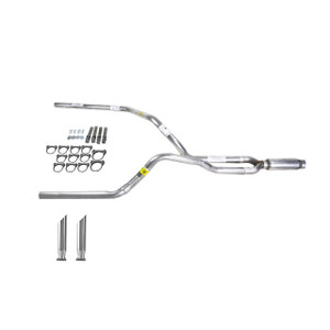 Dakota 87-96 dual exhaust 2.5 pipe Glass Pack muffler SC Tip