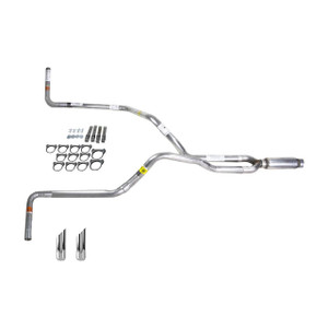 Dakota 87-96 dual exhaust 2.5 pipe Glass Pack muffler SW Tip Side Exit