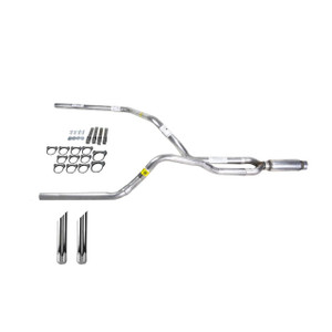 Dakota 87-96 dual exhaust 2.5 pipe Glass Pack muffler SW Tip