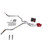 Dakota 97-05 dual exhaust 2.5 MA pipe Cherry Bomb Extreme RC Tip Corner exit