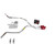 Dakota 87-96 dual exhaust 2.5 pipe Cherry Bomb Extreme SW Tip Corner exit