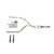 Dakota 87-96 dual exhaust 2.5 pipe Glass Pack muffler SW Tip