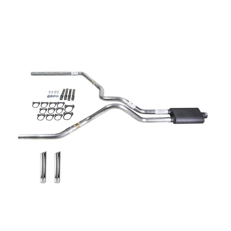 S10 / S15 83-94 dual exhaust 2.25 MA pipe Flowsound Muffler RW Tip