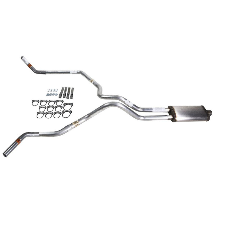 S10 / S15 95-01 dual exhaust 2.25 MA pipe Stainless muffler  Corner exit