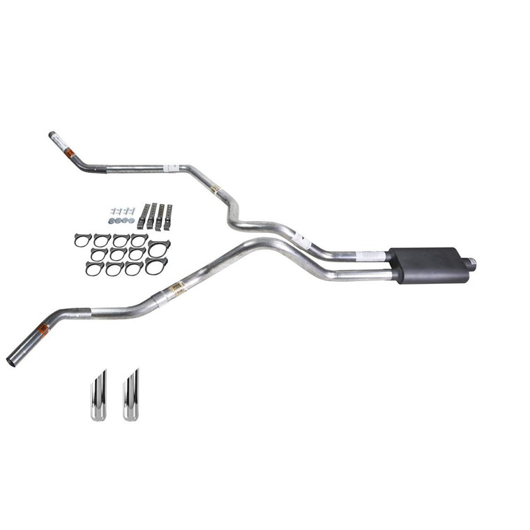 S10 / S15 95-01 dual exhaust 2.25 MA pipe Flowsound Muffler SW Tip Corner exit