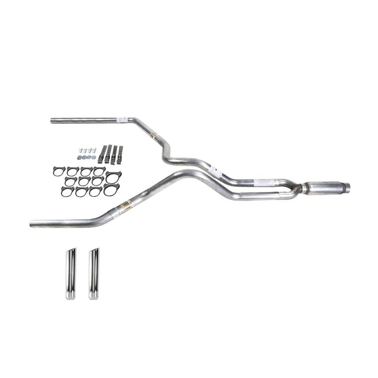 S10 / S15 95-01 dual exhaust 2.25 MA pipe Glass Pack muffler RW Tip