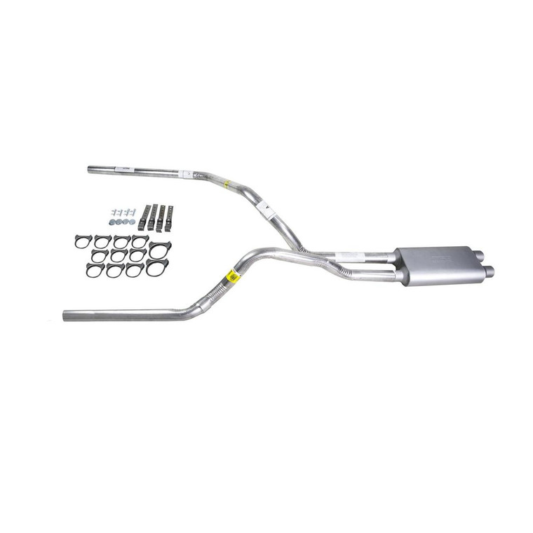 Silverado 96-99 dual exhaust 2.5 pipe dual inlet Flowsound Muffler