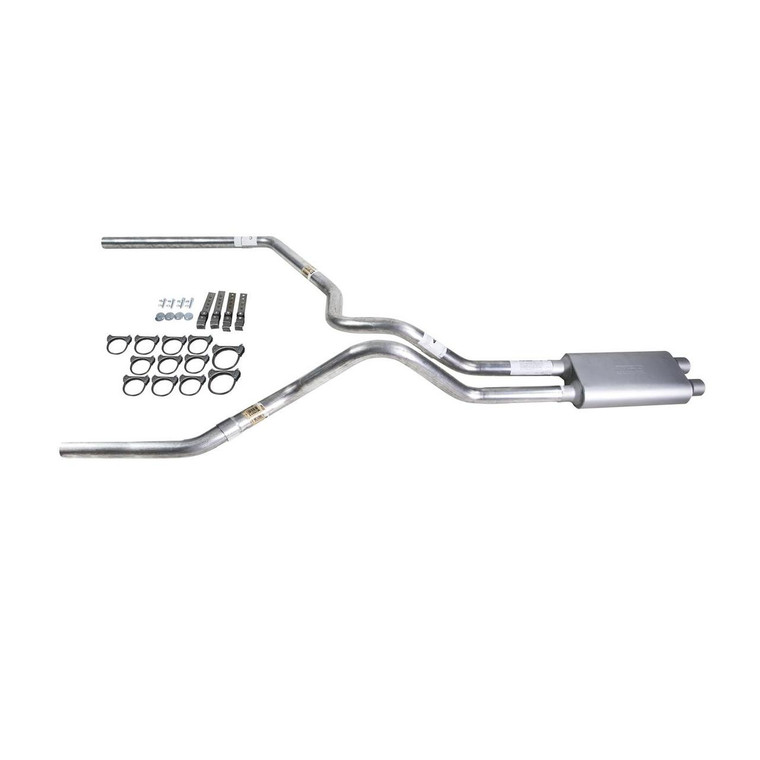 Silverado 96-99 dual exhaust 2.5 MA pipe dual inlet Flowsound Muffler