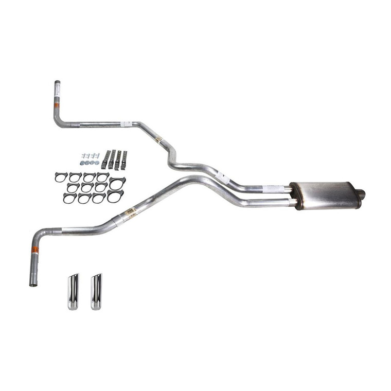Dakota 97-05 dual exhaust 2.5 MA pipe Stainless muffler RW Tip Side Exit