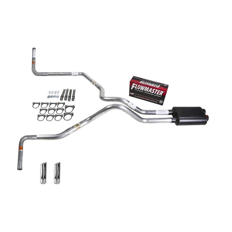 Titan 04-05 dual exhaust 2.5 MA pipe dual inlet Flowmaster Super 40 RW Tip Side Exit