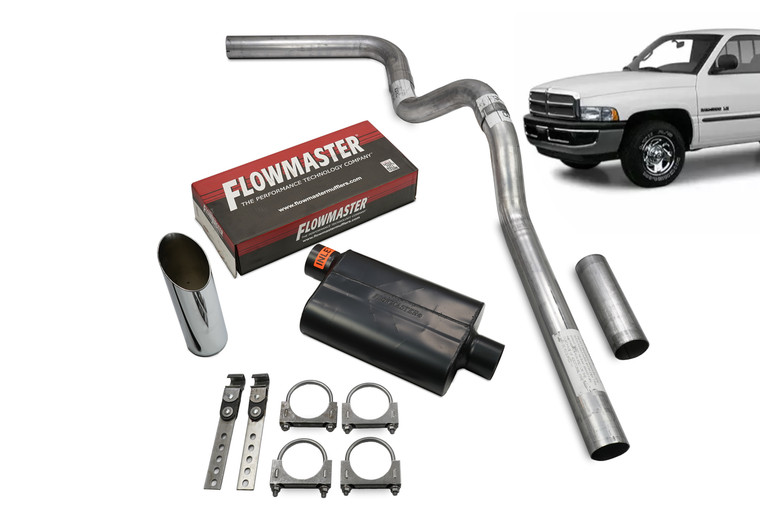 Customizable Single 3" Exhaust Kit for Dodge Ram 1500 1994 to 2001