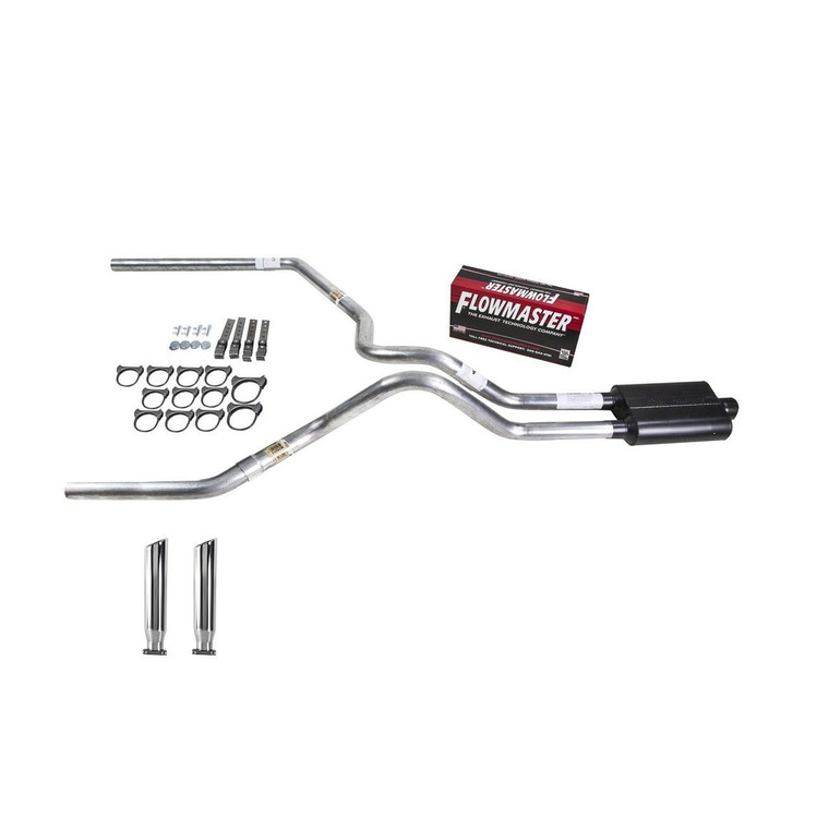 Dakota 97-05 dual exhaust 2.5 MA pipe Flowmaster Super 44 RC Tip