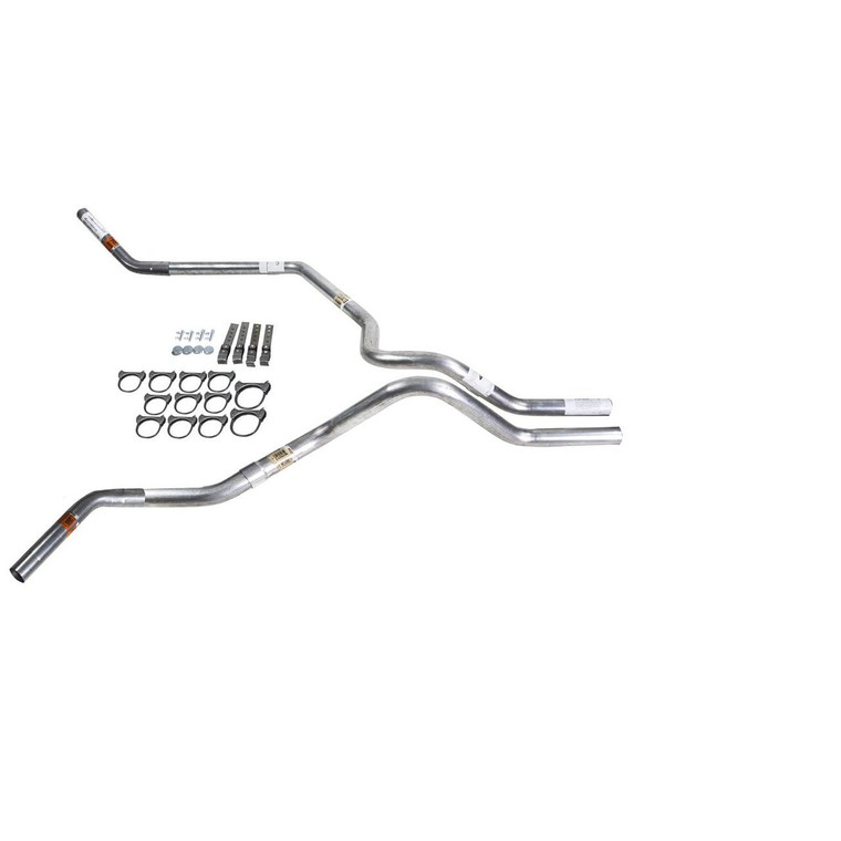 F150 05-06 dual exhaust 2.5 SS pipe No Muffler   Corner exit