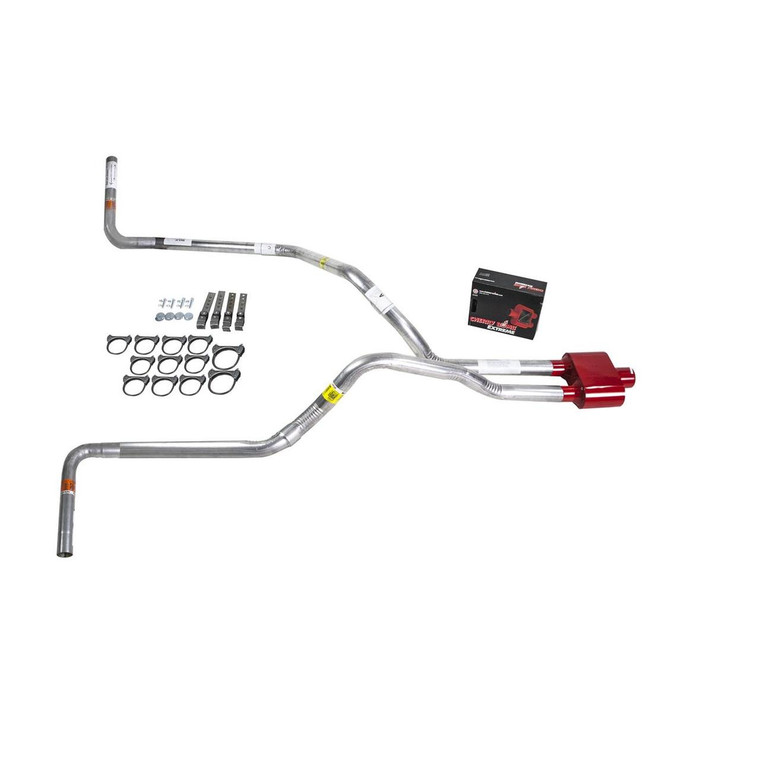 Dakota 87-96 dual exhaust 2.5 pipe Cherry Bomb Extreme  Side Exit