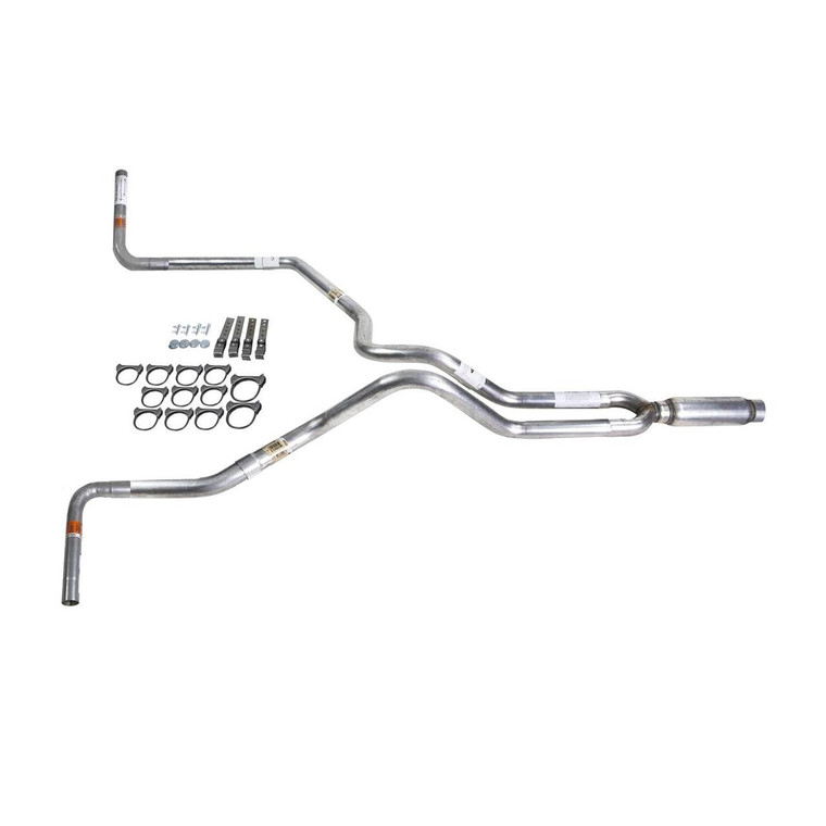 F150 07-13 dual exhaust 2.5 SS pipe Glass Pack muffler  Side Exit
