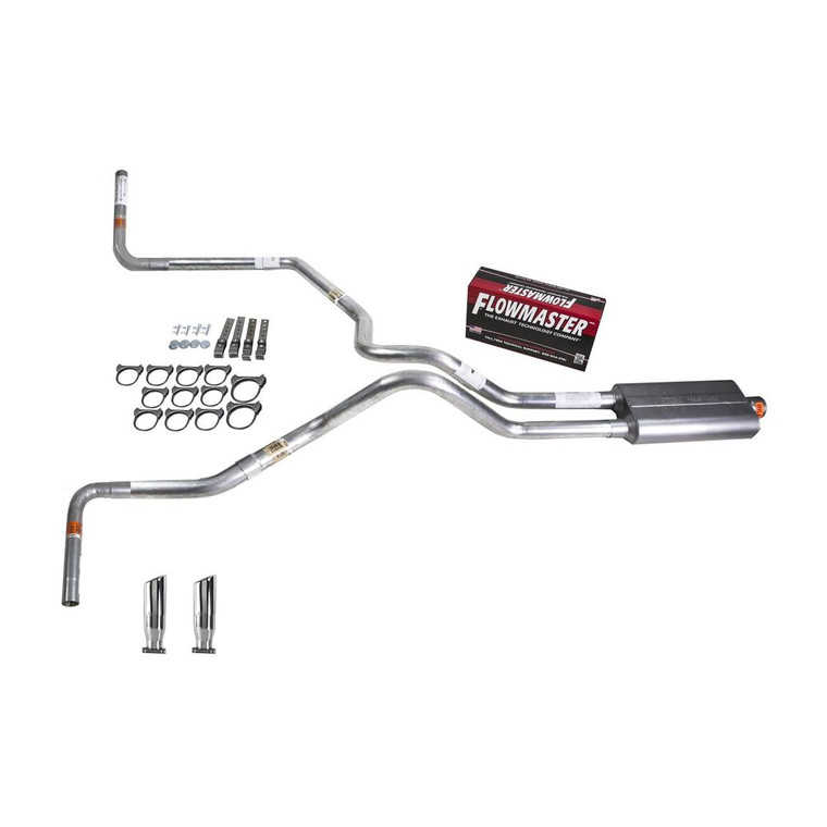 Ranger 96-04 dual exhaust 2.25 MA pipe Flowmaster 50 RC Tip Side Exit