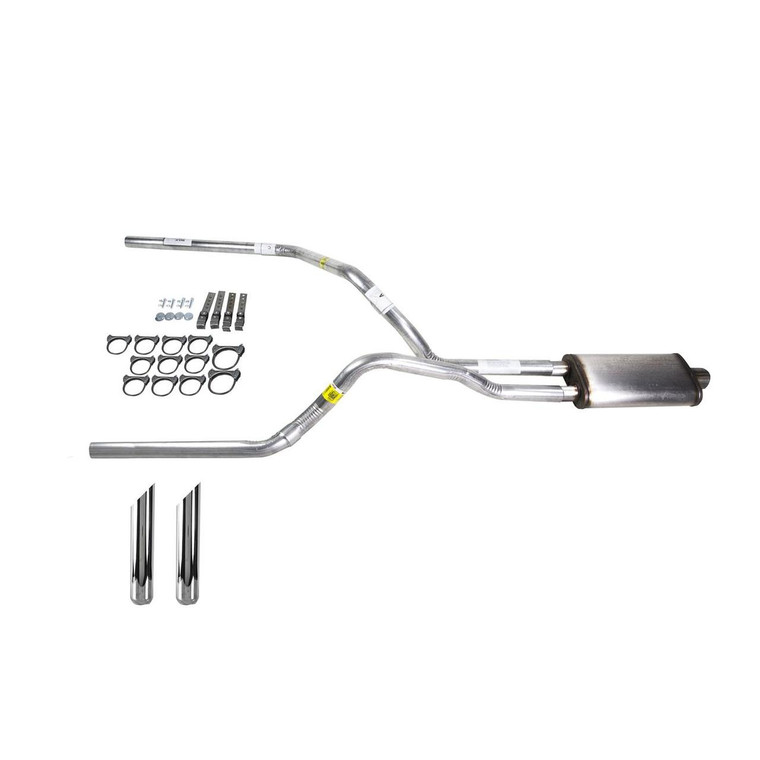 Dakota 87-96 dual exhaust 2.5 pipe Stainless muffler SW Tip