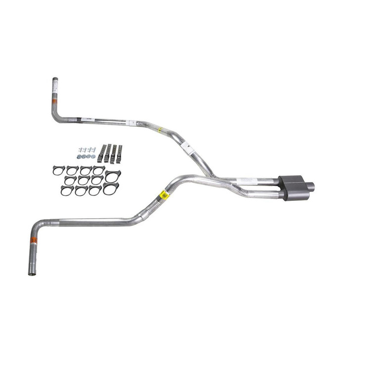 Dakota 87-96 dual exhaust 2.5 pipe 1 chamber muffler  Side Exit