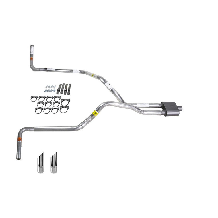 Dakota 87-96 dual exhaust 2.5 pipe 1 chamber muffler SW Tip Side Exit