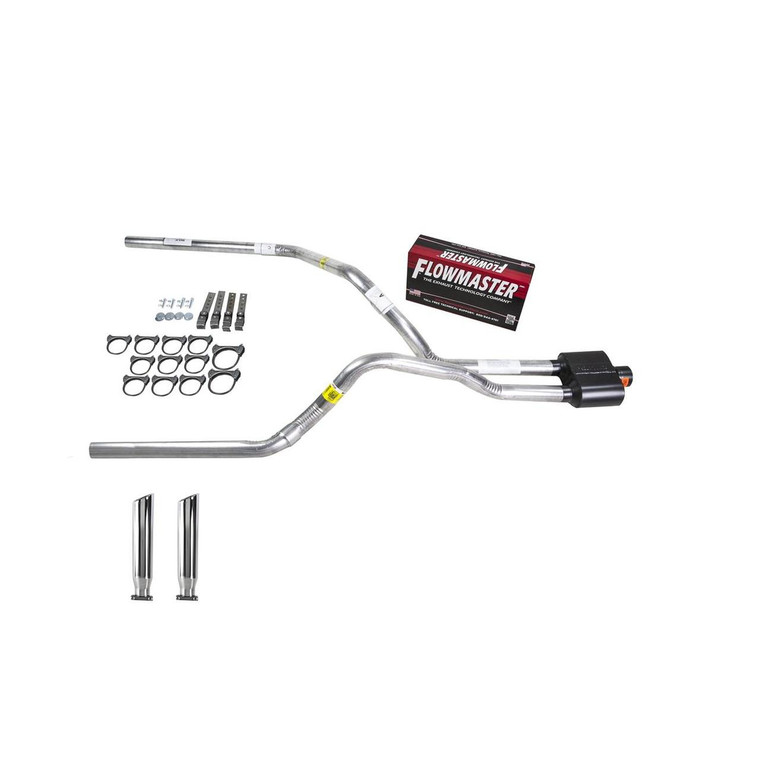 Dakota 87-96 dual exhaust 2.5 pipe Flowmaster Super 10 RC Tip