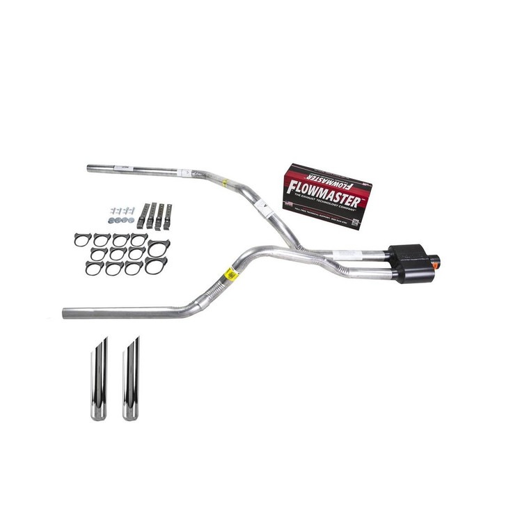 Dakota 87-96 dual exhaust 2.5 pipe Flowmaster Super 10 SW Tip