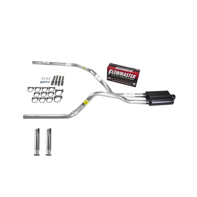 Dakota 87-96 dual exhaust 2.5 pipe Flowmaster Super 44 RC Tip