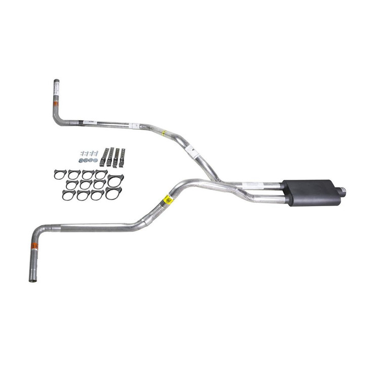 Silverado 96-99 dual exhaust 2.25 pipe Flowsound Muffler  Side Exit