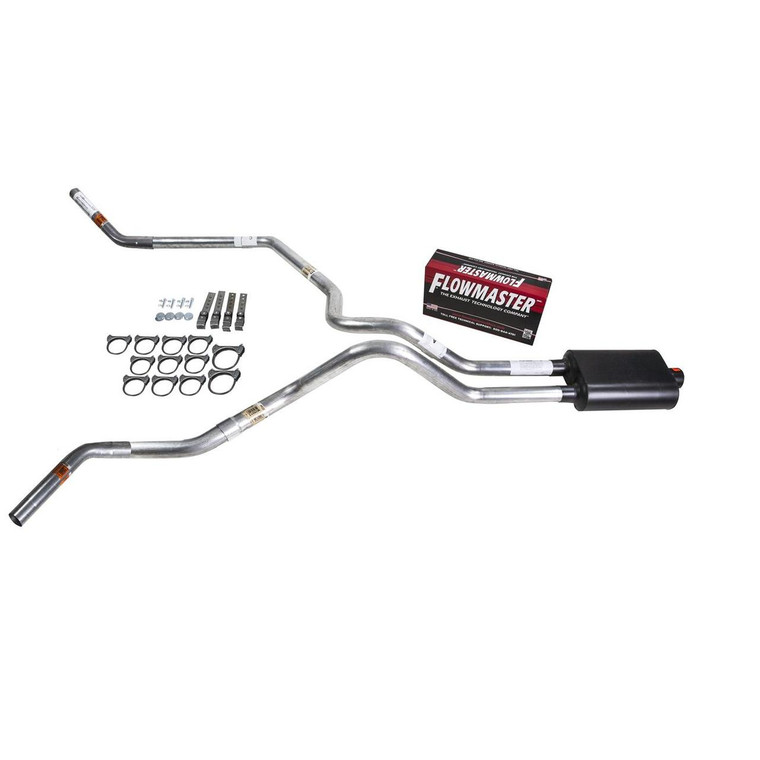 Silverado 96-99 dual exhaust 2.25 MA pipe Flowmaster Super 40  Corner exit